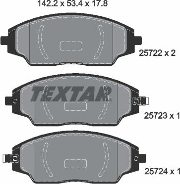 Textar 2572201 - Set placute frana,frana disc aaoparts.ro