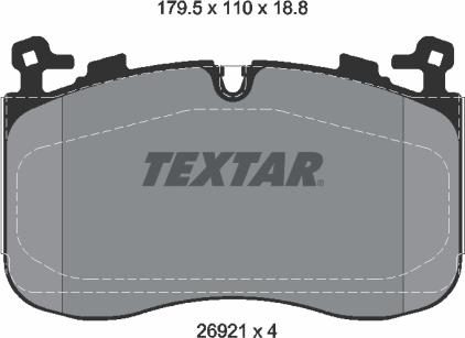 Textar 2692101 - Set placute frana,frana disc aaoparts.ro
