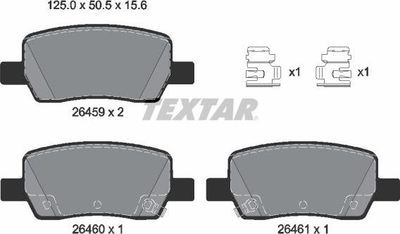 Textar 2645901 - Set placute frana,frana disc aaoparts.ro