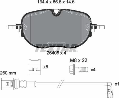 Textar 2640801 - Set placute frana,frana disc aaoparts.ro