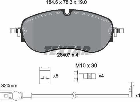 Textar 2640701 - Set placute frana,frana disc aaoparts.ro