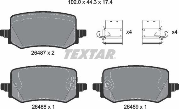 Textar 2648701 - Set placute frana,frana disc aaoparts.ro