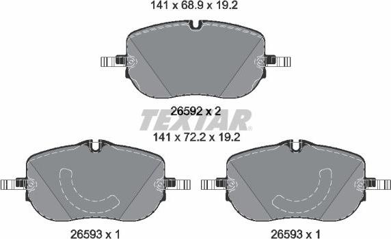 Textar 2659201 - Set placute frana,frana disc aaoparts.ro