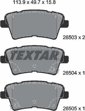 Textar 2650301 - Set placute frana,frana disc aaoparts.ro