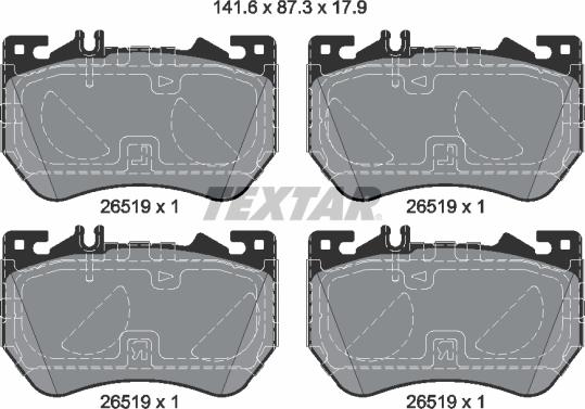 Textar 2651901 - Set placute frana,frana disc aaoparts.ro