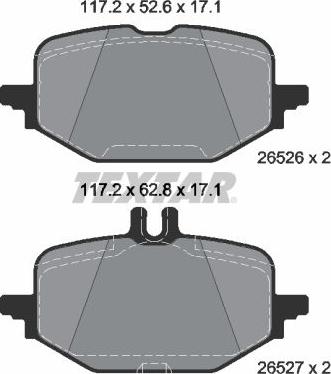 Textar 2652601 - Set placute frana,frana disc aaoparts.ro