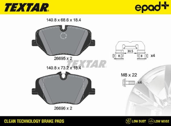 Textar 2669501CP - Set placute frana,frana disc aaoparts.ro