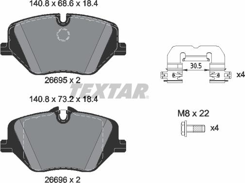 Textar 2669501 - Set placute frana,frana disc aaoparts.ro