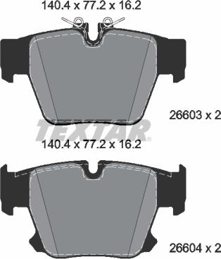 Textar 2660301 - Set placute frana,frana disc aaoparts.ro