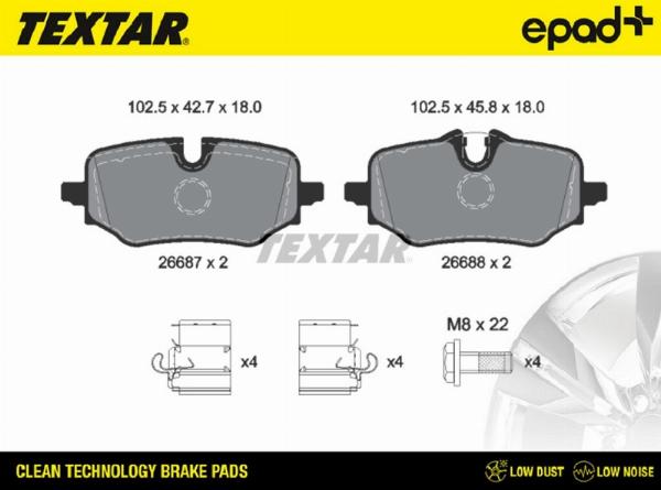 Textar 2668701CP - Set placute frana,frana disc aaoparts.ro