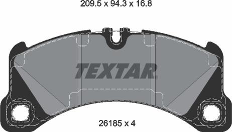 Textar 2618501 - Set placute frana,frana disc aaoparts.ro