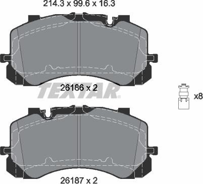 Textar 2618601 - Set placute frana,frana disc aaoparts.ro