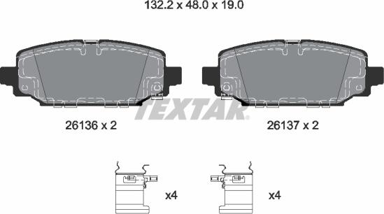 Textar 2613601 - Set placute frana,frana disc aaoparts.ro