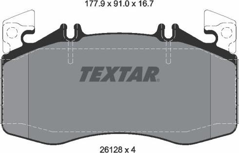 Textar 2612801 - Set placute frana,frana disc aaoparts.ro