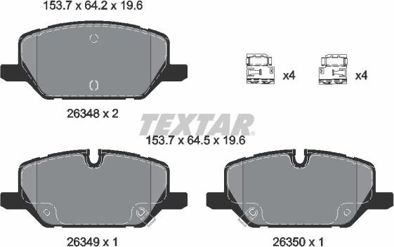 Textar 2634802 - Set placute frana,frana disc aaoparts.ro