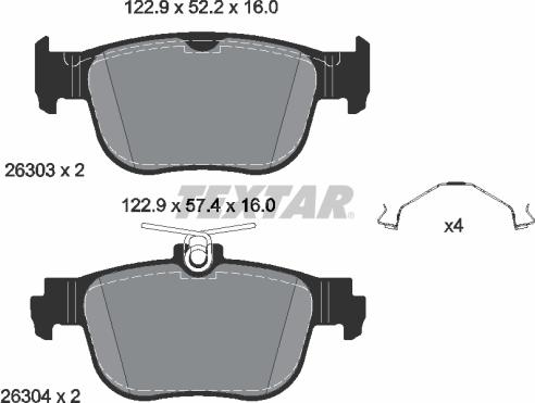 Textar 2630301 - Set placute frana,frana disc aaoparts.ro