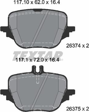 Textar 2637401 - Set placute frana,frana disc aaoparts.ro