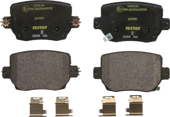 Textar 2637201 - Set placute frana,frana disc aaoparts.ro