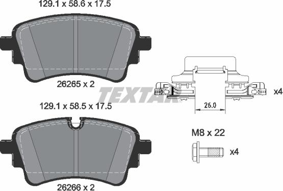 Textar 2626501 - Set placute frana,frana disc aaoparts.ro