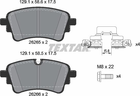 Textar 2626503 - Set placute frana,frana disc aaoparts.ro