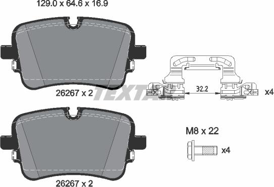 Textar 2626701 - Set placute frana,frana disc aaoparts.ro