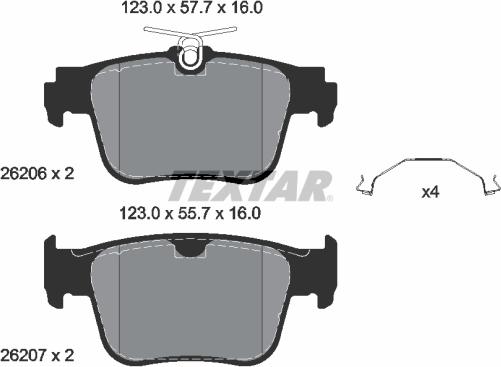 Textar 2620601 - Set placute frana,frana disc aaoparts.ro