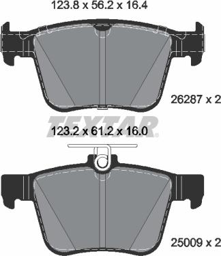 Textar 2628701 - Set placute frana,frana disc aaoparts.ro