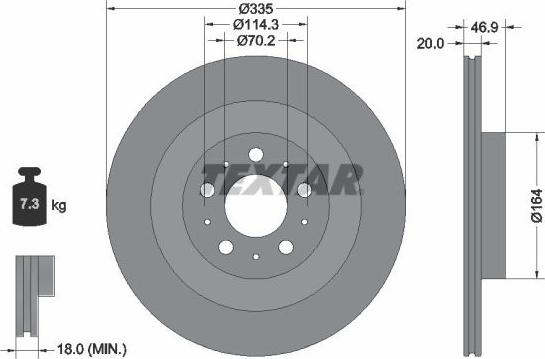 Textar 92352403 - Disc frana aaoparts.ro