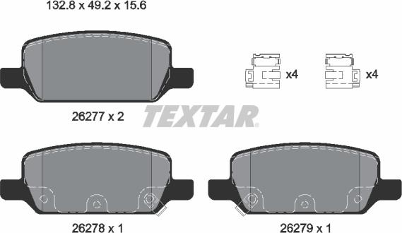 Textar 2627701 - Set placute frana,frana disc aaoparts.ro