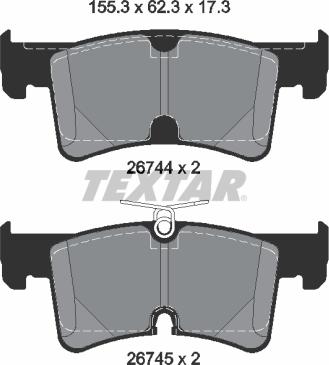 Textar 2674401 - Set placute frana,frana disc aaoparts.ro