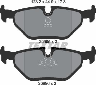 Textar 2099501 - Set placute frana,frana disc aaoparts.ro