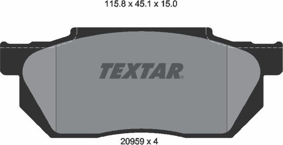 Textar 2095901 - Set placute frana,frana disc aaoparts.ro