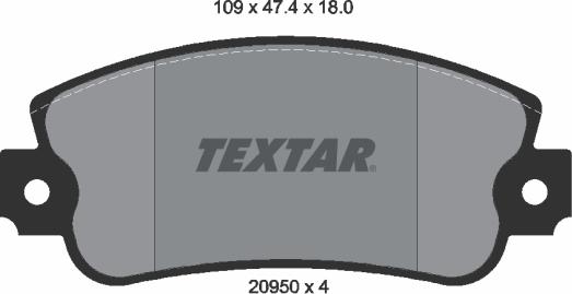 Textar 2095005 - Set placute frana,frana disc aaoparts.ro