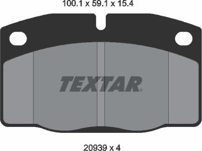 Textar 2093903 - Set placute frana,frana disc aaoparts.ro