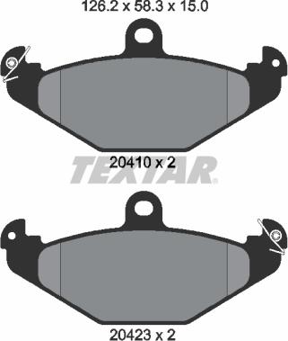 Textar 2041001 - Set placute frana,frana disc aaoparts.ro