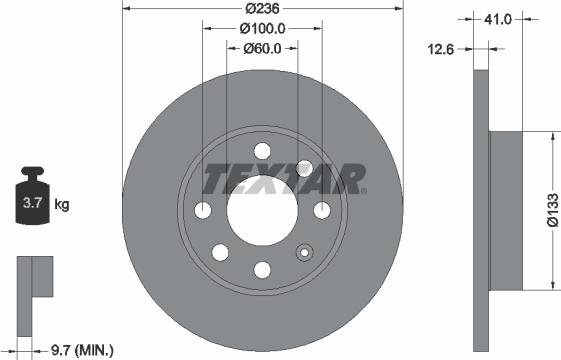Textar 92020900 - Disc frana aaoparts.ro