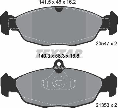 Textar 2054701 - Set placute frana,frana disc aaoparts.ro