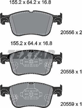 Textar 2055601 - Set placute frana,frana disc aaoparts.ro