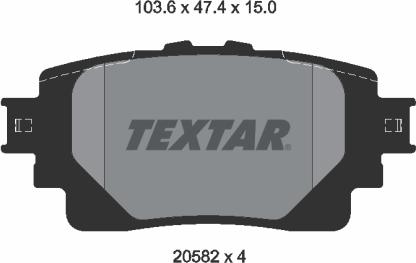 Textar 2058201 - Set placute frana,frana disc aaoparts.ro