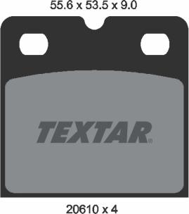 Textar 2061005 - Set placute de frana,frana de parcare cu disc aaoparts.ro