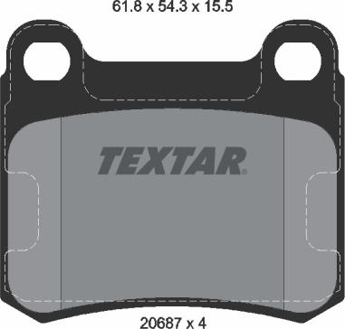 Textar 2068701 - Set placute frana,frana disc aaoparts.ro