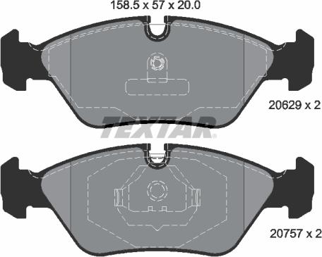 Textar 2062902 - Set placute frana,frana disc aaoparts.ro