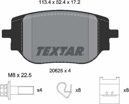 Textar 2062501 - Set placute frana,frana disc aaoparts.ro