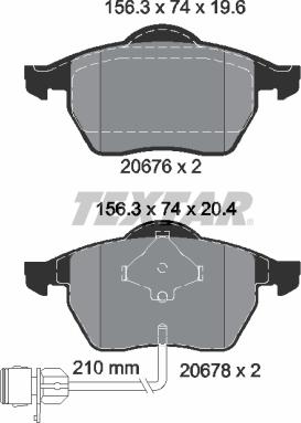 Textar 2067602 - Set placute frana,frana disc aaoparts.ro