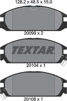 Textar 2009902 - Set placute frana,frana disc aaoparts.ro
