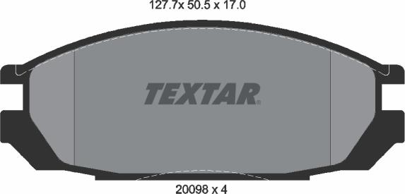 Textar 2009801 - Set placute frana,frana disc aaoparts.ro