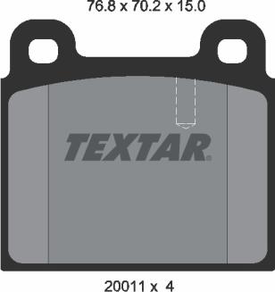 Textar 2001102 - Set placute frana,frana disc aaoparts.ro