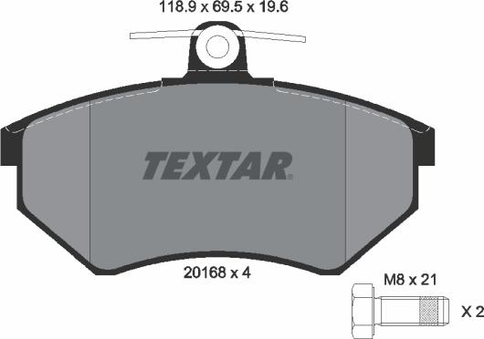 Textar 2016804 - Set placute frana,frana disc aaoparts.ro