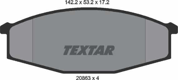 Textar 2086301 - Set placute frana,frana disc aaoparts.ro