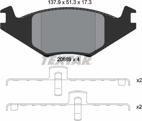 Textar 2088902 - Set placute frana,frana disc aaoparts.ro